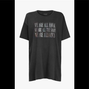 AllSaints We are all equal. We are All Saints t-shirt M/L